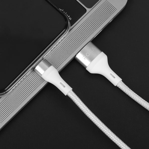 Cable de Datos ROCA RUDE USB a Lightning 100cm 3A Blanco 721171