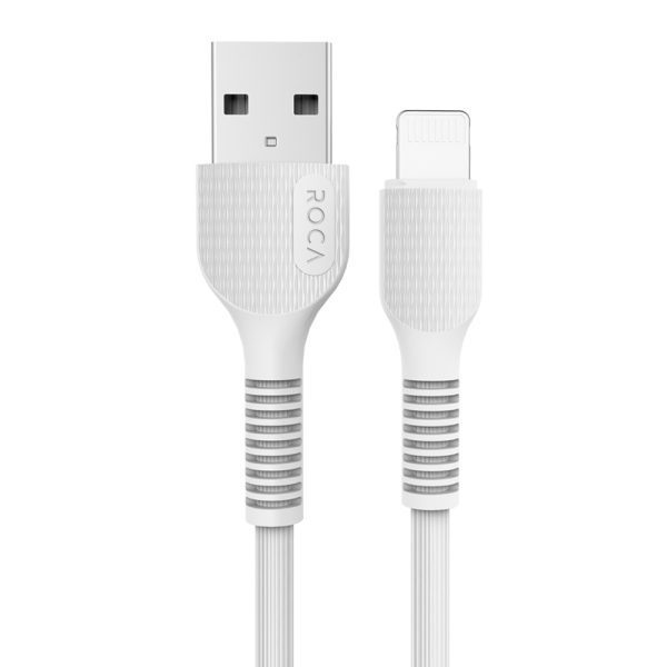 Cable de Datos ROCA VIT USB a Lightning 100cm 2.4A Blanco 721119