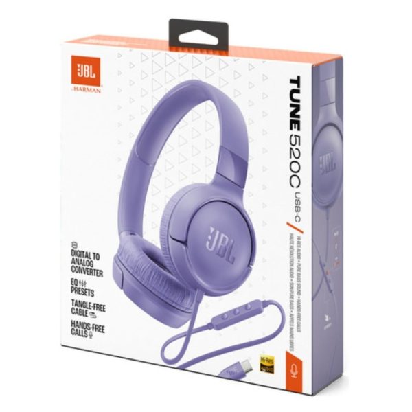 Manos Libres Tune 520C Tipo C Lila JBLT520CPURAM JBL