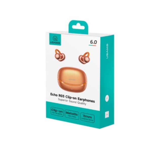 Auricular Bluetooth Clip-on BT6.0 Anaranjado Echo R03 USAMS