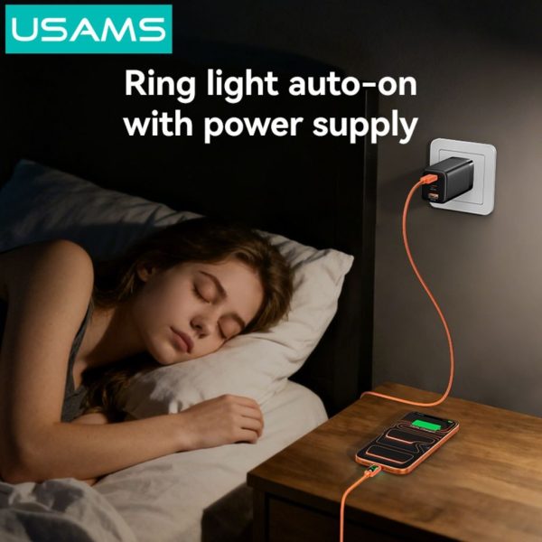 Cable de Datos USB C a USB C SJ773 60W 1.2m Anaranjado U92 USAMS